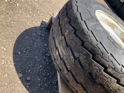 (4) 20.5x8.0-10 tires on steel 6-bolt wheels, used