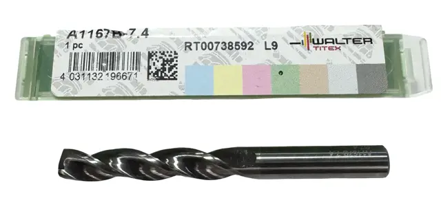 Walter-Titex 7.4mm Solid Carbide Drill Screw Machine Length