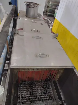 3 STAGE X 12" WIDE FLO-MATIC MODEL #C20-2-1BELT CONVEYOR STAINLESS STEEL HEATED PARTS WASHER: STOCK #17034