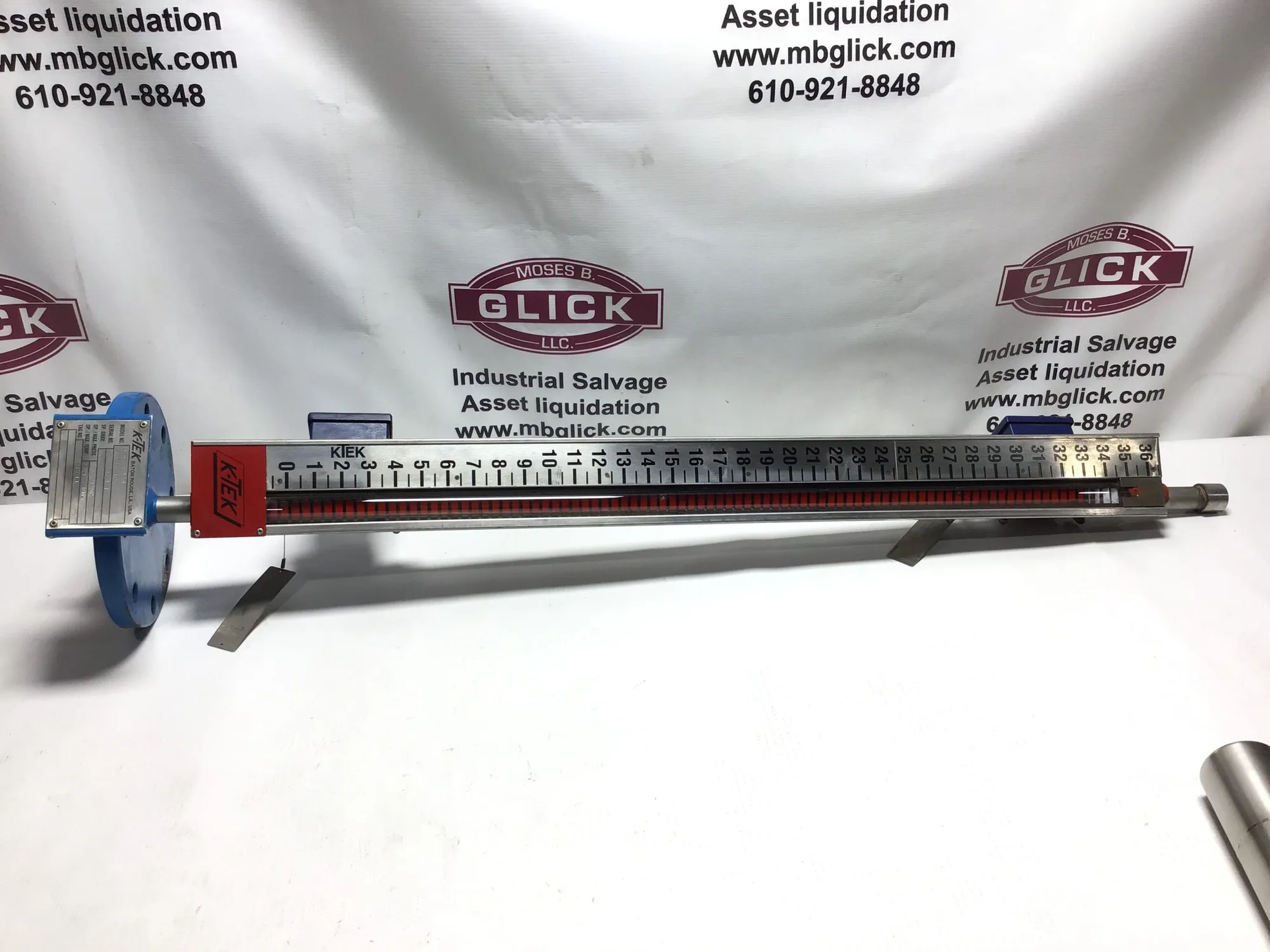 K-TEK KM26TF/SS4/H1/CST-SR41/34 – KM26-0011-1 Magnetic Level Gauge