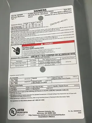 USED SIEMENS GF322N VBII