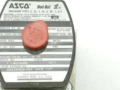 Asco Red Hat HVX139068-004 14436 FAF Solenoid Valve 1/2" 48vdc Gasoline /Diesel