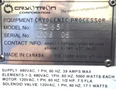 Cryotron EC-65 Freezer | Heat Treat Equipment Co. (4)