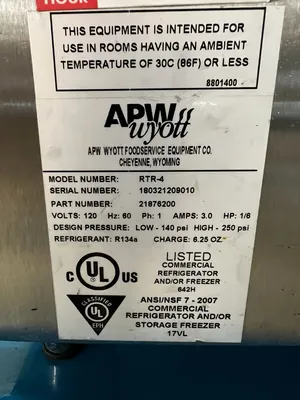Used APW Wyott Used 17' APW Wyott RTR-4 Refrigerated Countertop Topping Rail 120 Volts Food Prep Tables Illinois US | Falcon Restaurant Supply #1375603