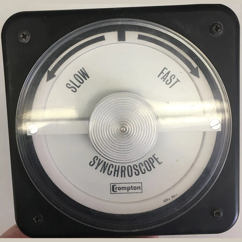 Crompton Synchroscope Analog Meter