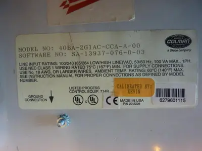 USED BARBER COLMAN 40BA-2G1AC-CCA-A-00
