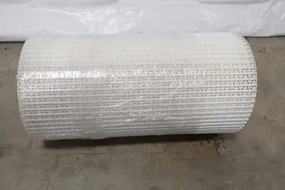 Approx. 20 ft of 24 in. wide Intralox conveyor belt, white color