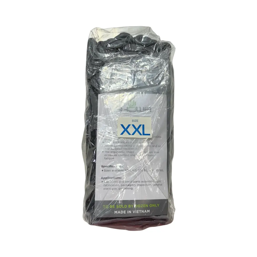 Showa Nitrile Coated Palm Dipped Safety Gloves 13 Gauge Size XXL 1 Dozen