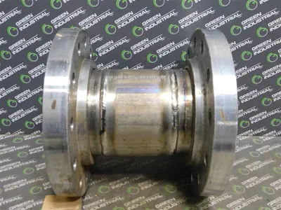 6" Titanium Bolt On Flanged Pipe 11.75" Flange OD 12" W Stainless Flanges Used