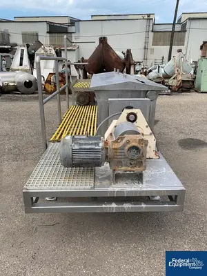 USED APV 10" x 90" APV Discharge Screw Conveyor, S/S, 20 HP