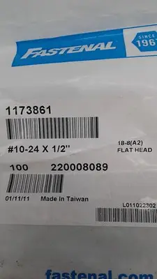New | in-Stock FASTENAL _UNKNOWN_ Misc Fasteners Michigan US | ND Industrial Surplus #1207984