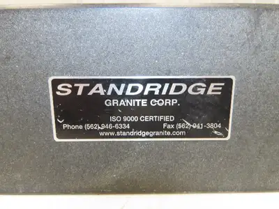 Standridge Granite Surface Inspection Plate 18 x 24 x 4" Grade A