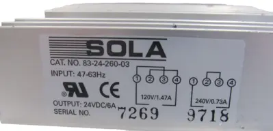 NEW SOLA 83-24-260-03 LINEAR POWER SUPPLY 832426003