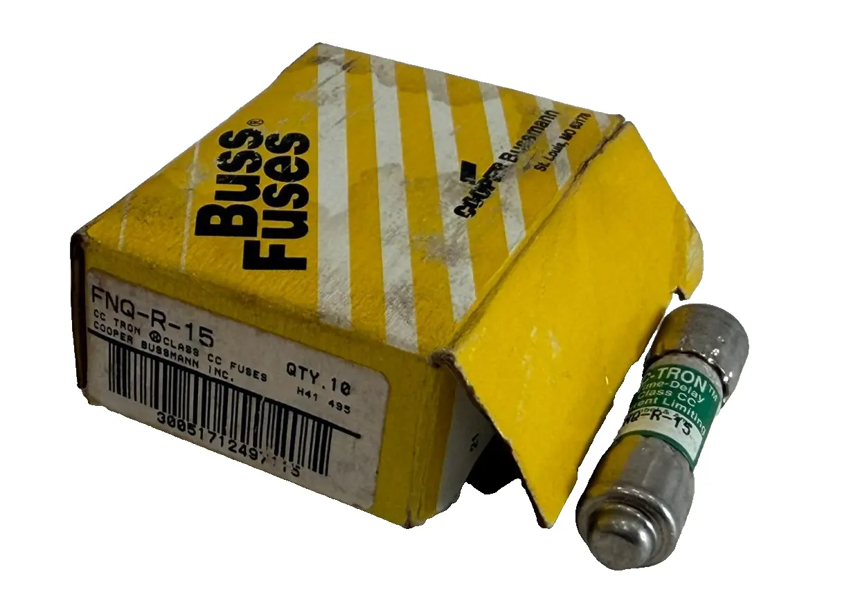 NEW BUSSMANN 10 COUNT FNQ-R-15 FUSES FNQR15