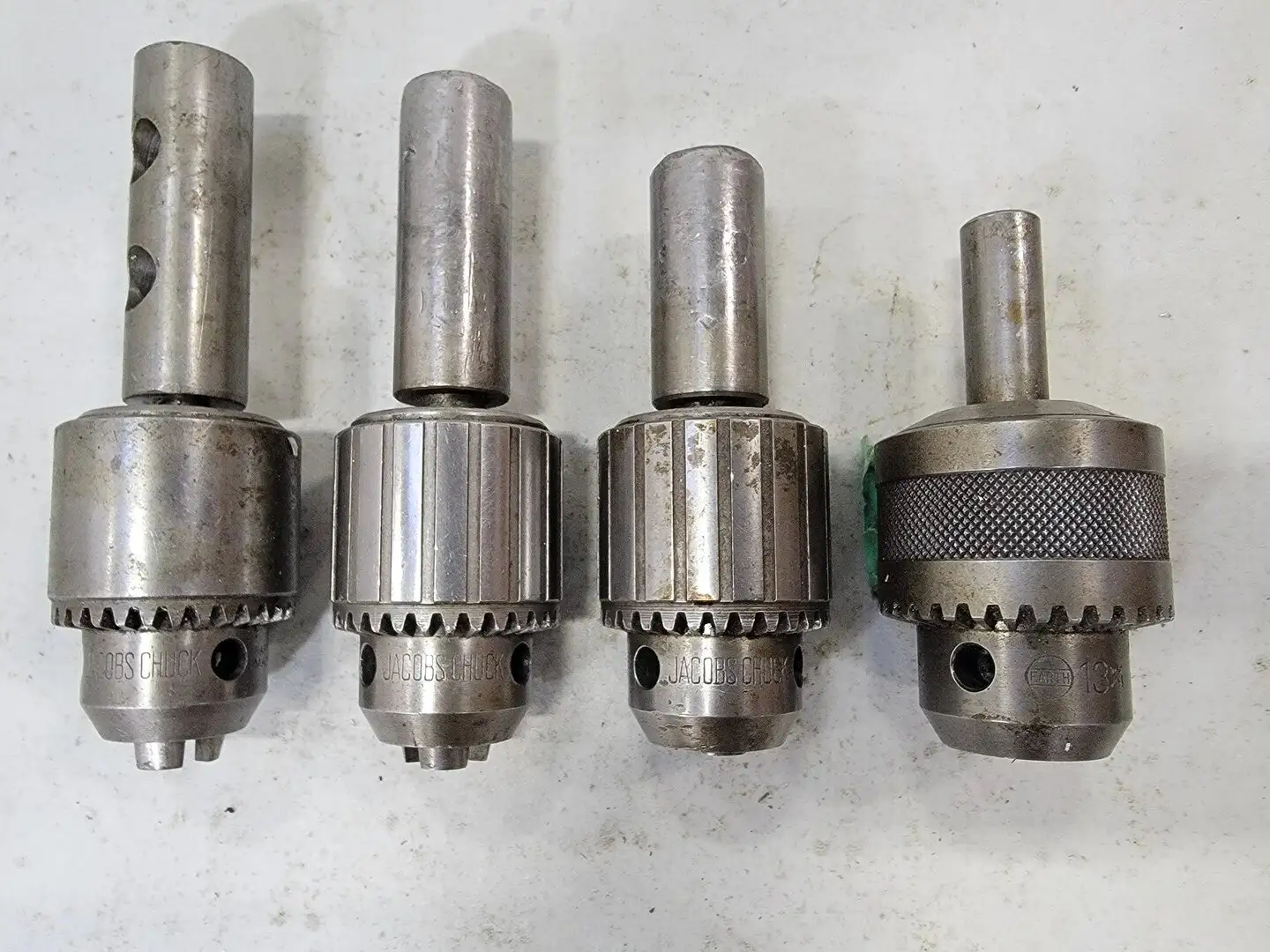 Assorted Drill Chucks 6A 33 Taper CAP.0-1/2 (Set of 4)