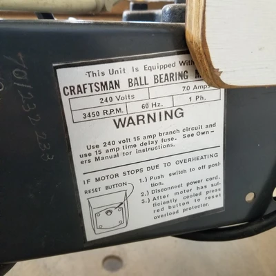Craftsman Radial Arm Saw