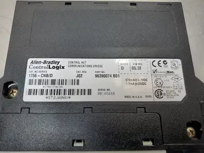 Used Allen-Bradley 1756-CNB/D CAT Rev. J02 F/W Rev. 05.32 PLC Expansion Units South Carolina US | Palmetto Automation #1505550