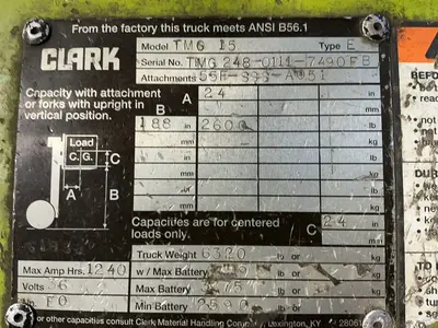 Used CLARK TMG 15 Material Handling (misc) Ohio US | HGR 24 #1469587