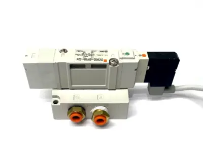 SV3400-5W1U-02N | SMC  Solenoid Valve & Subplate 1/4" NPT - Used