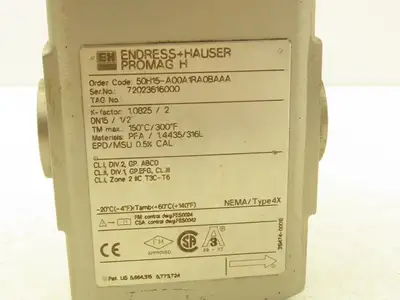 Endress+Hauser 50H15-A00A1RA0BAAA Promag 50 1/2" Flow Tube Meter Transmitter