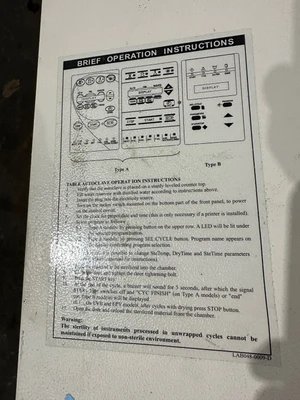 TUTTNAUER 3545E LAB AUTOCLAVE