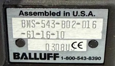 NEW BALLUFF BNS 543-BO2-D16-61-16-10 LIMIT SWITCH BNS543BO2D16611610