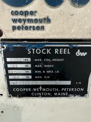 USED COOPER WEYMOUTH PETERSON STOCK REEL