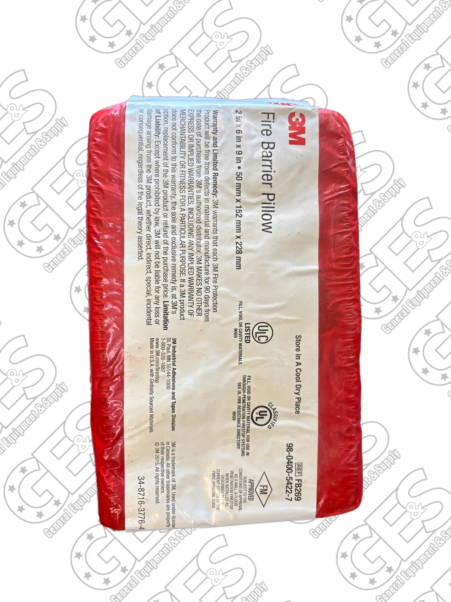 New | in-Stock GENERAL EQUIPMENT & SUPPLY FIRE BARRIER PILLOW Safety Products (Other) South Carolina US | General Equipment and Supply #1490869