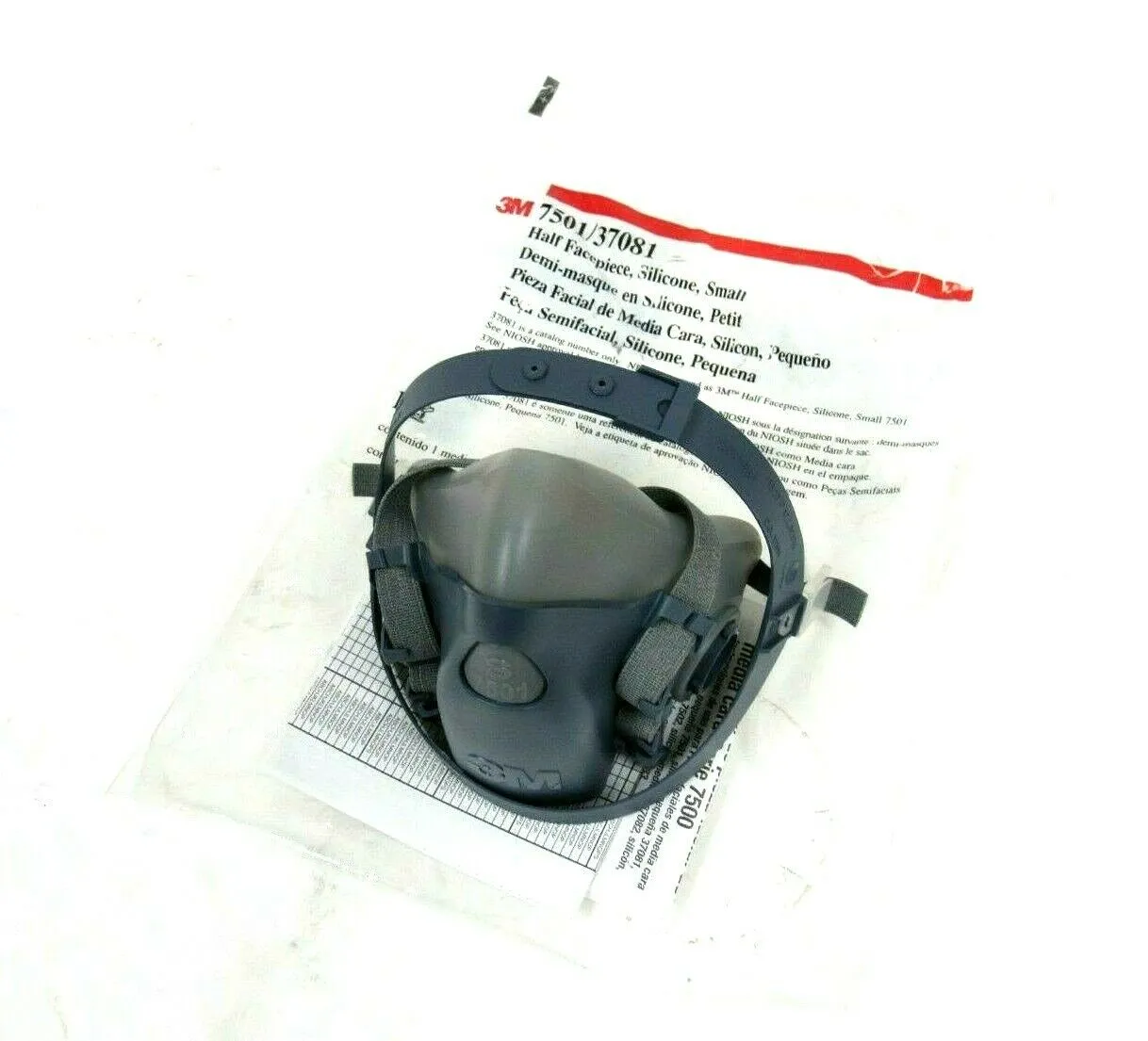 NEW CASE OF 10EA 3M 7501/37081 HALF FACEPIECE RESPIRATOR SMALL