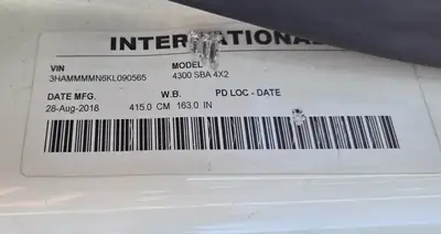 USED 2019 INTERNATIONAL DURASTAR 4300