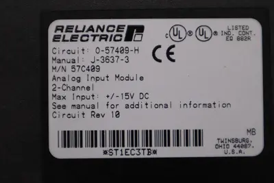 NEW RELIANCE ELECTRIC 57C409/  O-57409-H INPUT MODULE NSNP STOCK G266