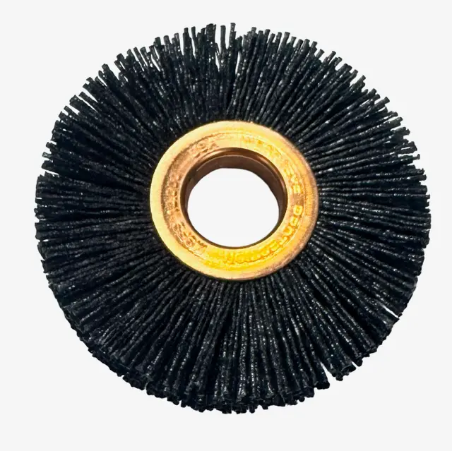 Weiler 2-1/2" Burr-Rx Wheel Brush Copper Center, .026/120 CG, 5/8" A.H.