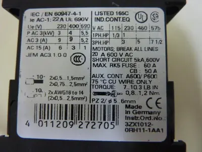 USED SIEMENS 3RT1016-1BB41