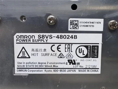 Omron S8VS-48024B Power Supply Module with Digital Display 24VDC 20A Used