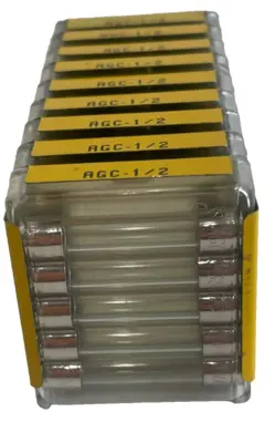 NEW COOPER BUSSMANN AGC-1/2 FUSES AGC12 QTY/44