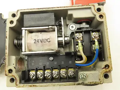 Omron D4BL-2DRG Solenoid Interlock Safety Door Switch 24VDC With Straight Latch