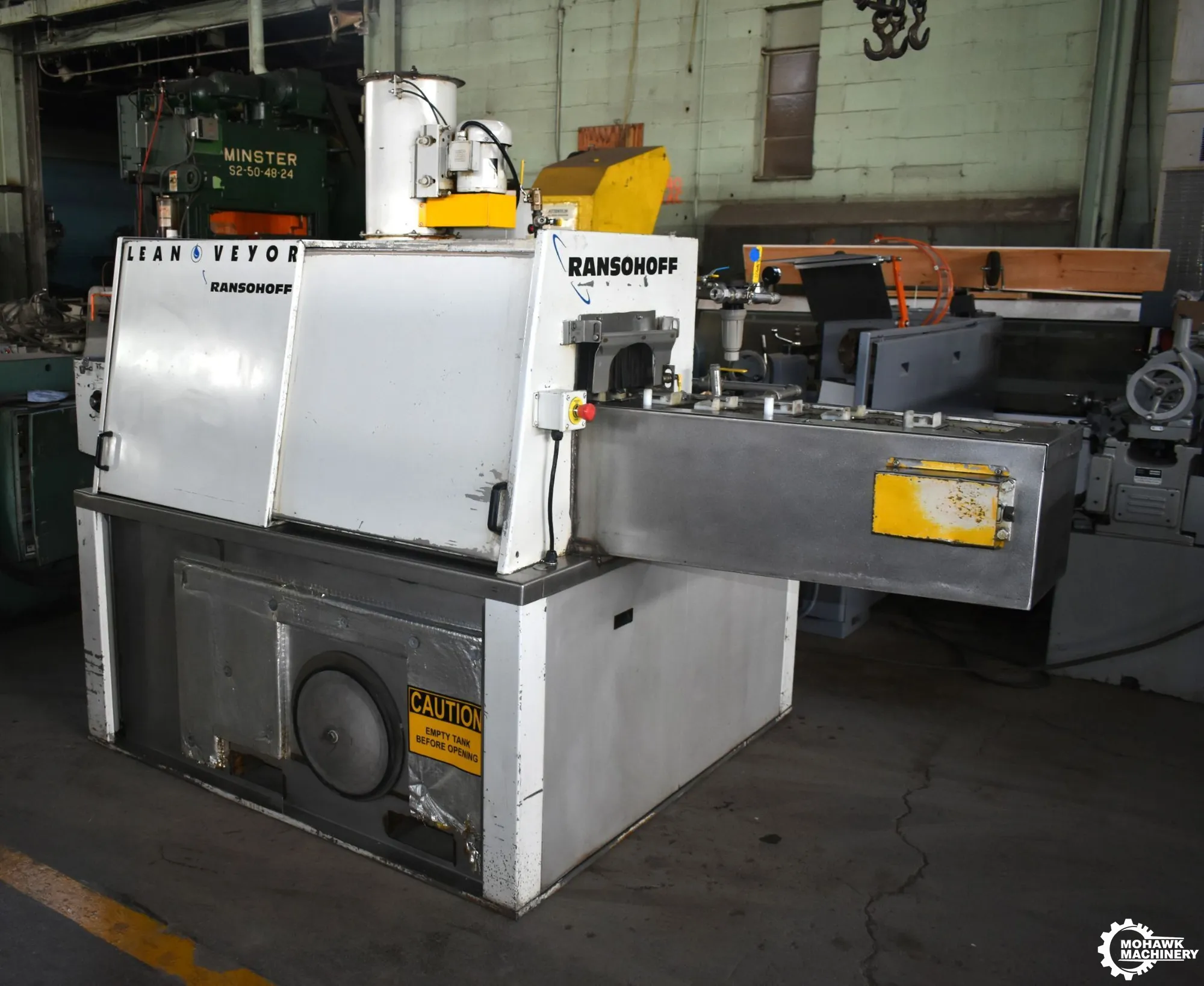 12" RANSOHOFF "12" LEAN-VEYOR" STAINLESS-STEEL THRU-FEED ELECTRIC MULTI-STATION PARTS WASHER