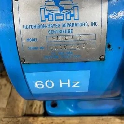 Hutchison-Hayes HH-219 oil purifier, SS bowl.