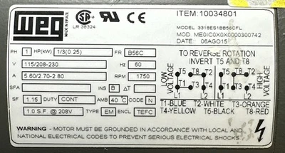 NEW WEG 3318ES1BB56CFL