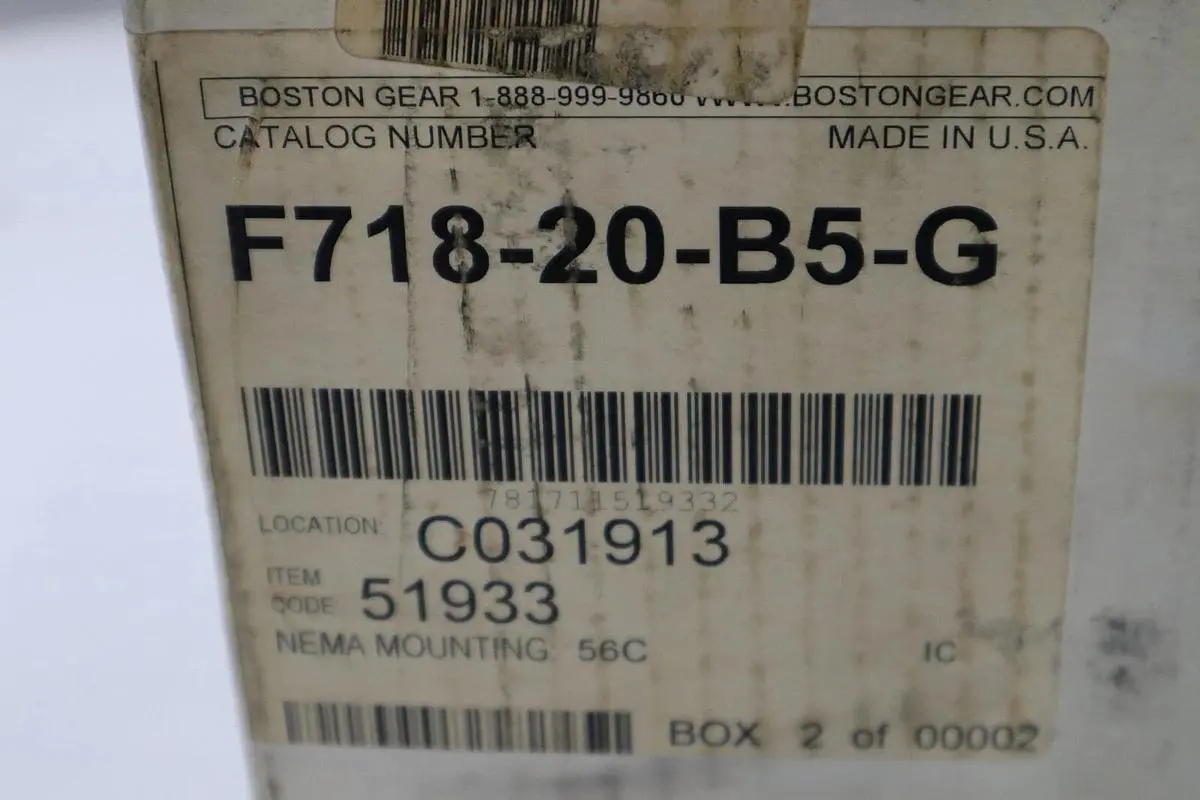 NEW ALTRA INDUSTRIAL MOTION F718-20-B5-G SPEED REDUCER STOCK 3029A