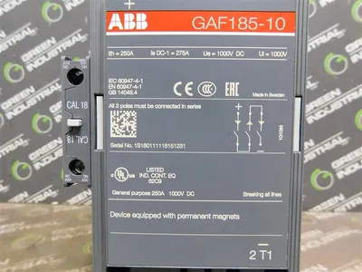 ABB GAF185-10 3 Pole Contactor 1SFL497025R7011 250A 1000V DC New
