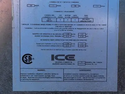 USED INDUSTRIAL COMMERCIAL EQUIPMENT ICE BMAE 115