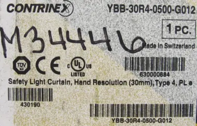 NEW CONTRINEX YBB-30R4-0500-G012 LIGHT CURTAIN YBB30R40500G012