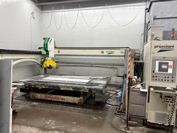 Used 2013 PRUSSIANI Champion 55 Move & Cut Bridge Saws Massachusetts US | STONE EQUIPMENT WAREHOUSE #450353
