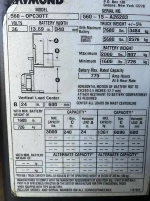 Used 2015 RAYMOND 560OPC30TT Misc Forklifts Illinois US | Somerset Equipment Sales #1542979