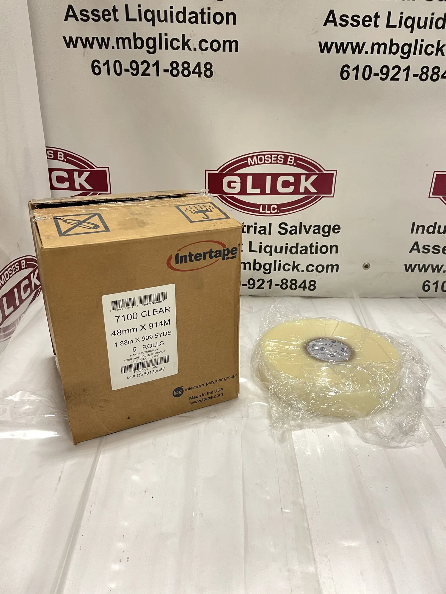 NEW Intertape 7100 Clear Carton Sealer Tape 48mm x 914M -NIB of 6