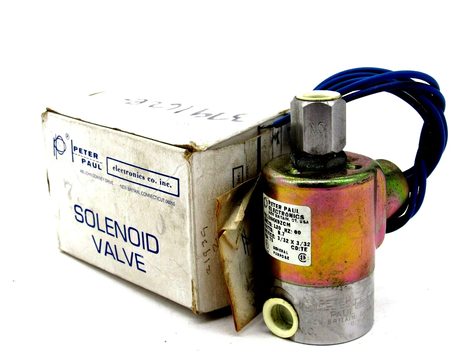 NEW PETER PAUL 26KK9ZCM SOLENOID VALVE 120V 60HZ