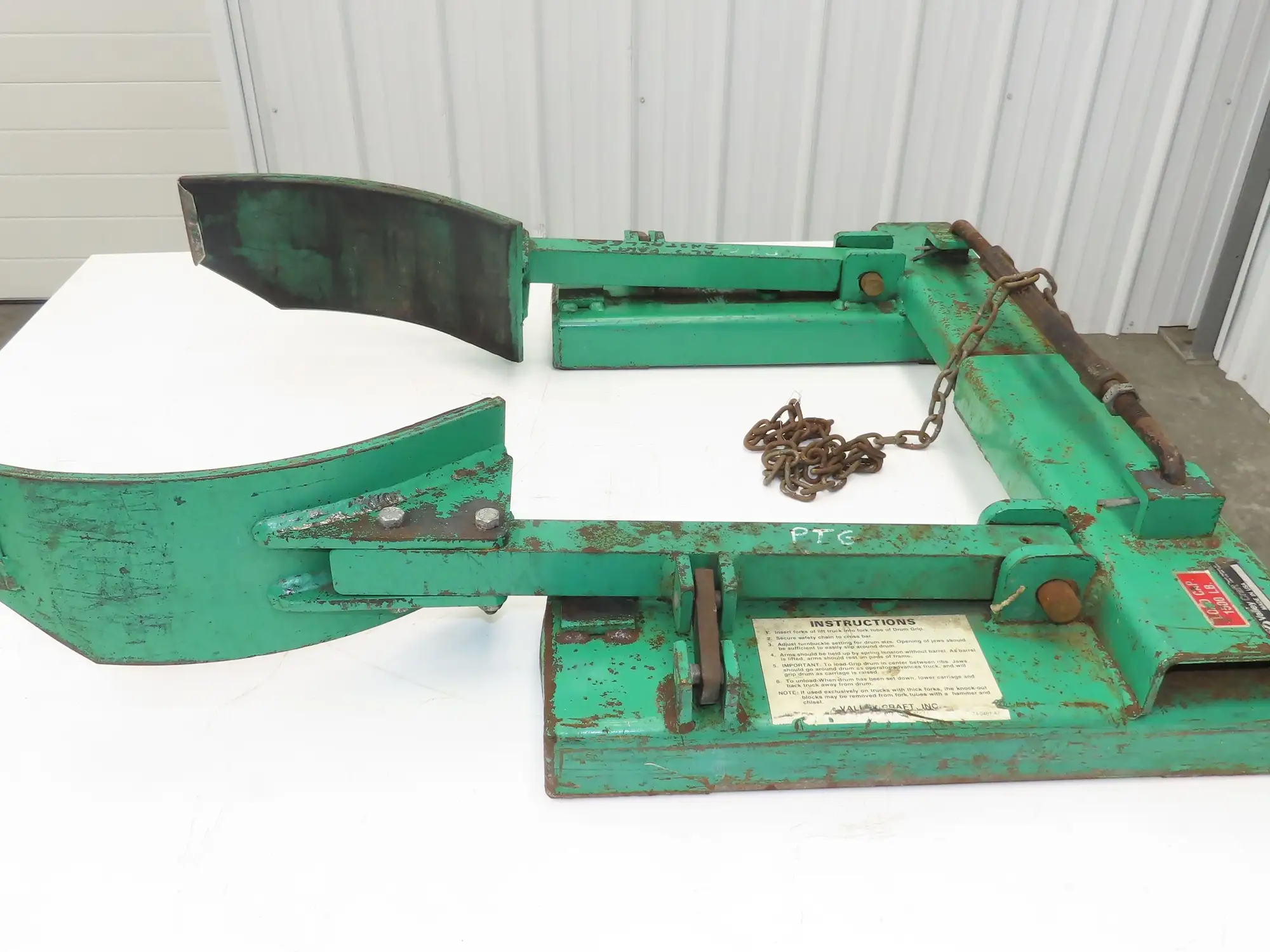 Valley Craft 61458 0497 Steel Barrel Drum Handler Carrier Lifter 1500 lbs