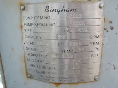 USED SULZER BINGHAM 3X6X9 CVA