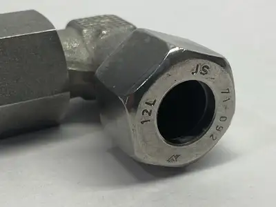 D2408-L12-SS | Brennan Industries D6500-L12-L12-SS Compression Fitting Elbow 12mm OD M18x1.5 - New Other